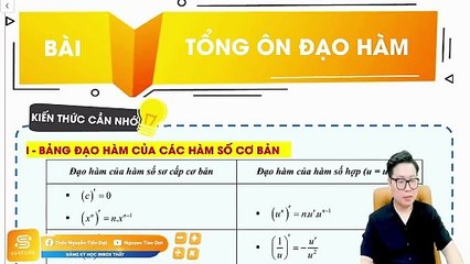 BÀI 0. Tổng ôn đạo hàm lớp 11 trước khi lên 12