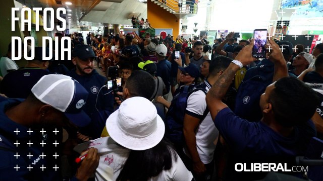 Torcedores do Remo recebem jogadores e comissão no Aeroporto de Belém antes de partida decisiva