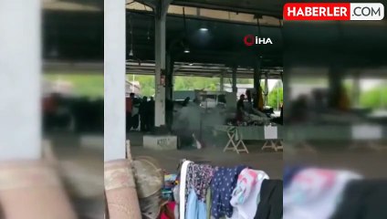 Kapalı Pazar Yerinde Elektrikli Bisiklet Yangını Paniğe Neden Oldu