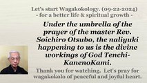 Under the prayer of the master, the naliyuki happening to us is the divine workings. 09-22-2024