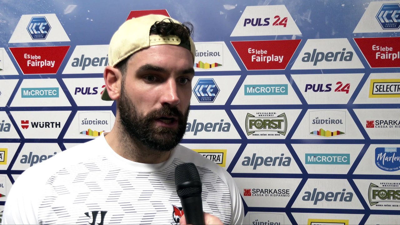 Scott Valentine (HCB) nach dem Sieg gegen Pustertal