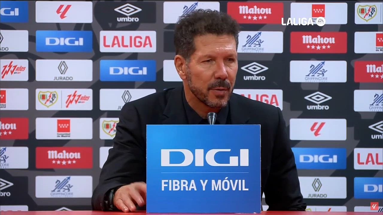 SIMEONE, RUEDA DE PRENSA COMPLETA hoy | RAYO VALLECANO 1 - ATLÉTICO 1