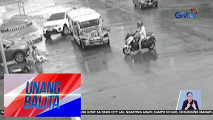 Motorsiklong tumatawid, nasalpok ng pampasaherong jeep | Unang Balita
