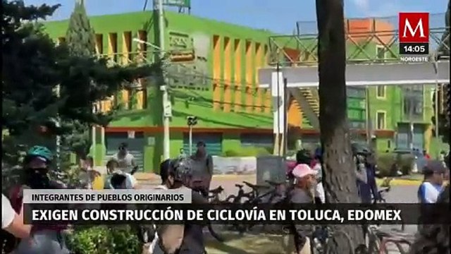 Pueblos indígenas se suman a protestar por la ciclovía de Isidro Fabela en Toluca