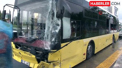 Maltepe'de İETT Otobüsü Zincirleme Kazaya Karıştı: 4 Yaralı