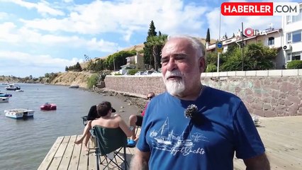 Foça'da Denizde Yüzen Adamın Göbeğine Martı Kondu