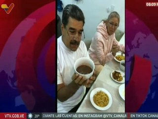 Presidente Maduro y la Primera Combatiente comparten domingo familiar con pasta, caraota y queso
