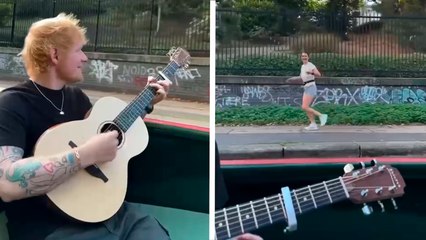 Ed Sheeran sorprende a una seguidora cantándole mientras corre