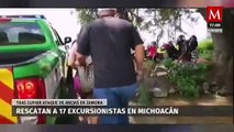 Rescatan a excursionistas tras quedar atrapados y picados por abejas en Michoacán