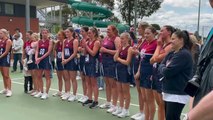 BFNL 2024 B-reserve netball premiership medals presentation to Sandhurst