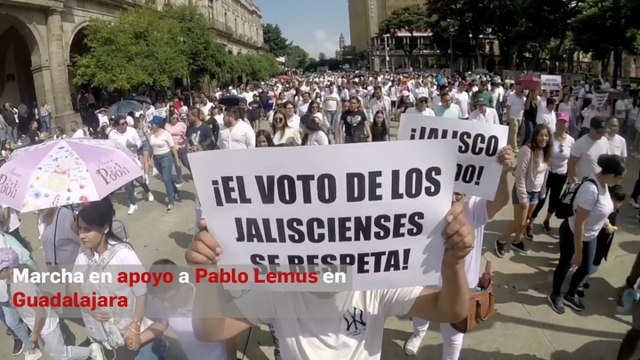 Marcha en apoyo a Pablo Lemus en Guadalajara