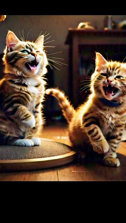 Cat's morning routine revealed!