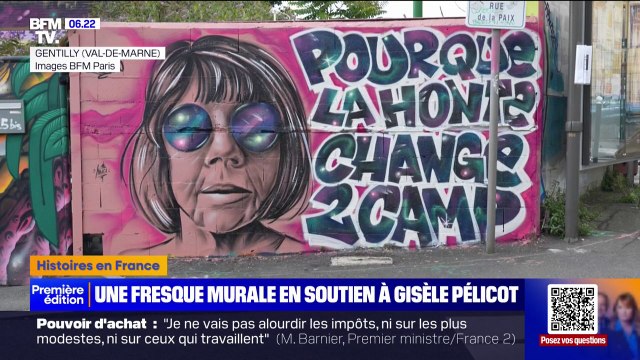 Pour que la honte change de camp : une fresque murale en soutien à Gisèle Pelicot installée à Gentilly