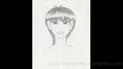 Manga Portrait (Front View) Pencil Sketch Video #3 (09-23-2024)