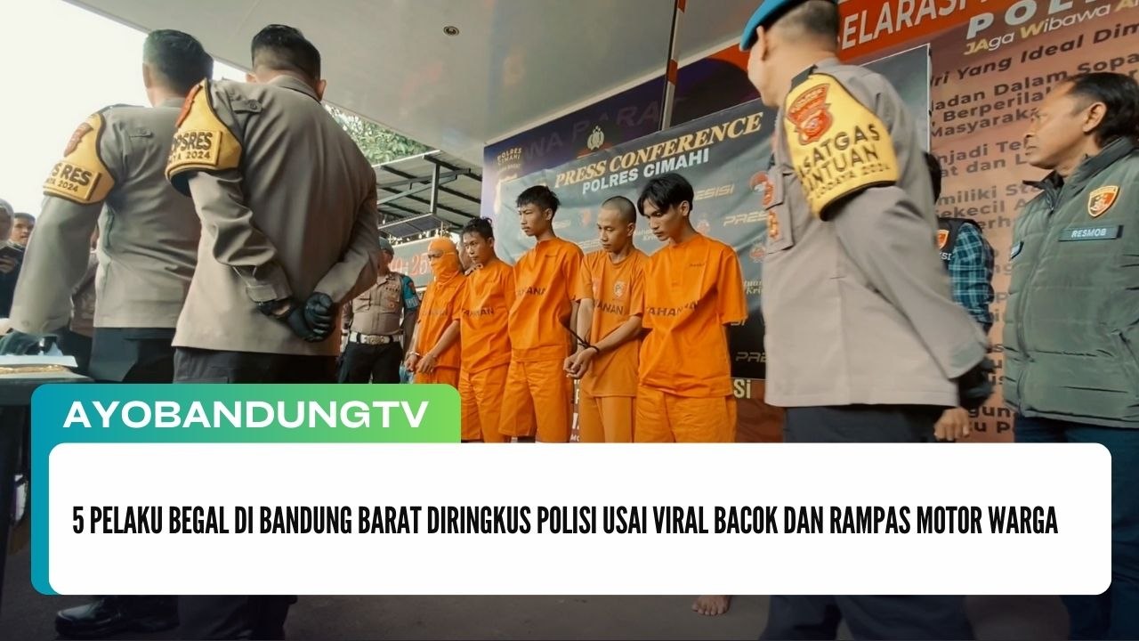5 Pelaku Begal di Bandung Barat Diringkus Polisi Usai Viral Bacok dan Rampas Motor Warga