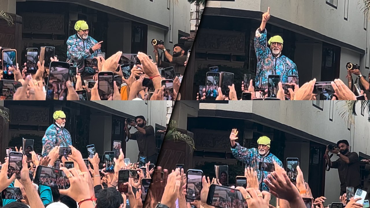 Amitabh Bachchan Shares Smiles And Autographs With Fans At Jalsa