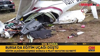 Bursa'da eğitim uçağının düşmesi sonucu iki pilot öldü