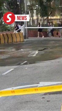 It's not a sinkhole, just a burst pipe, says City Hall of viral video