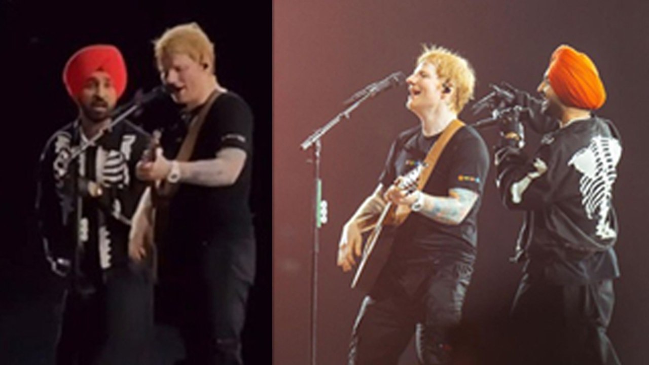 Diljit Dosanjh Ed Sheeran Live Concert In Dil Luminati Tour Video, Public Reaction Viral...
