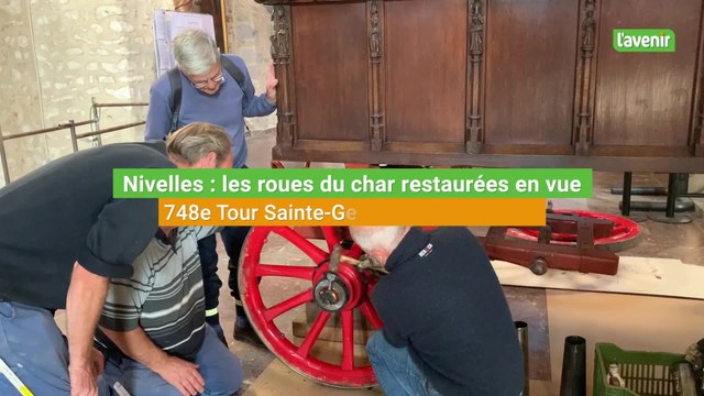 Nivelles : des réparations sur le char du Tour Sainte-Gertrude