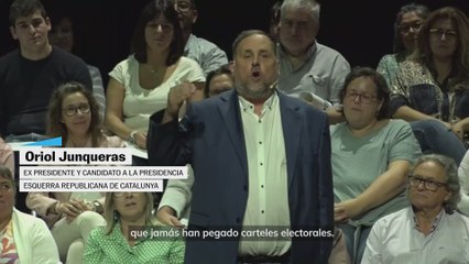 Oriol Junqueras: “No nos dejaremos dar lecciones de aquellos que jamás han pegado carteles electorales”