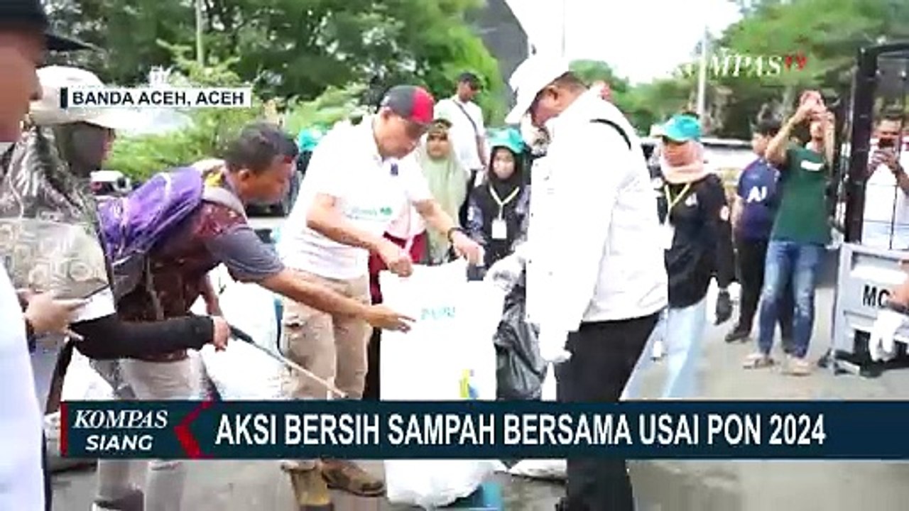 ASN Pemerintah Aceh, PB PON Hingga Warga Lakukan Aksi Bersih Sampah Bersama Usai Berakhirnya PON