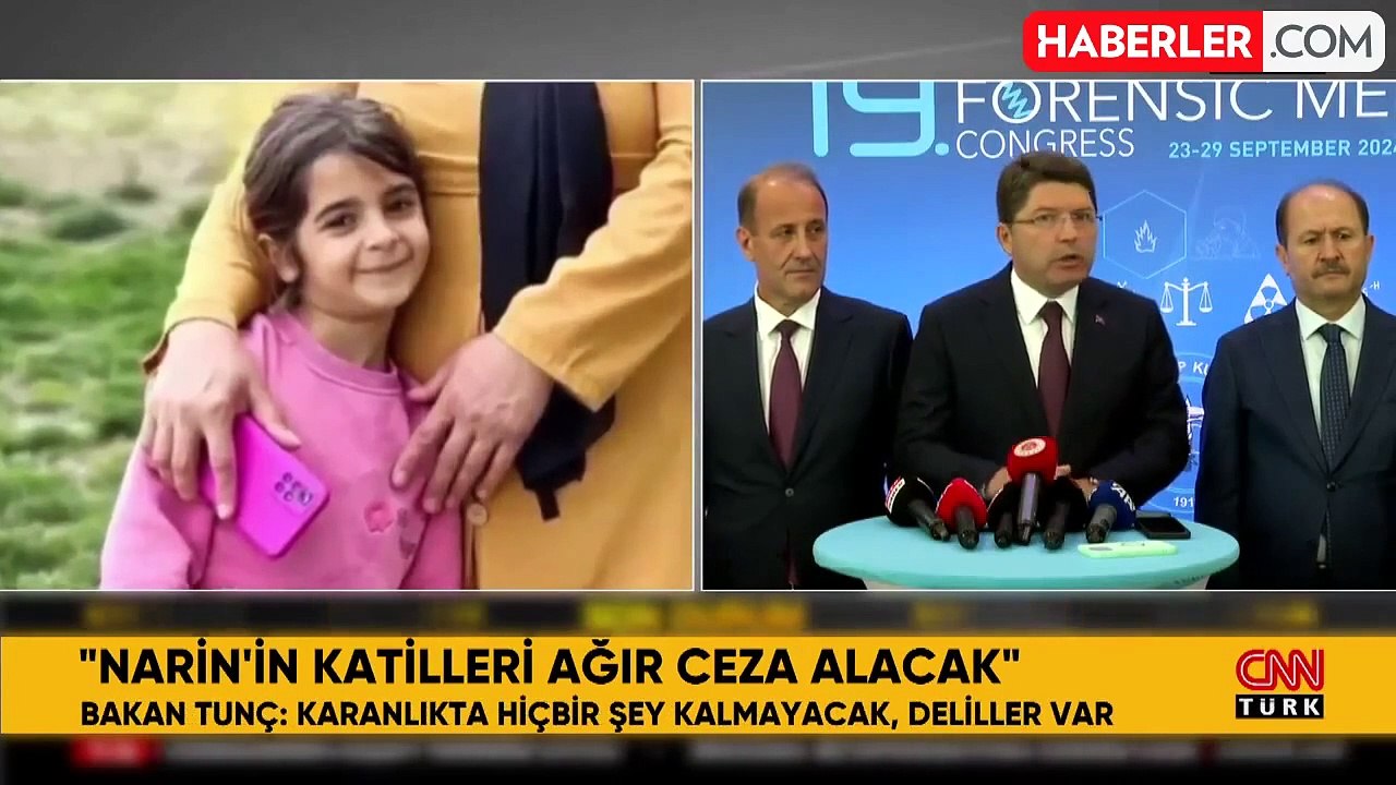 Adalet Bakanı Tunç'tan Narin açıklaması: Tespit edilen yeni kamera görüntüleri var