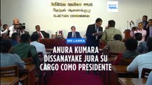 El líder de izquierda Anura Kumara Dissanayake, investido como presidente de Sri Lanka