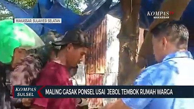 Maling Gasak Ponsel Usai Jebol Tembok Rumah Warga