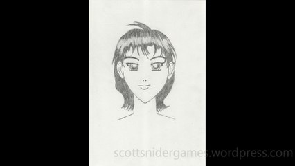 Manga Portrait (Front View) Pencil Sketch Video #5 (09-25-2024)