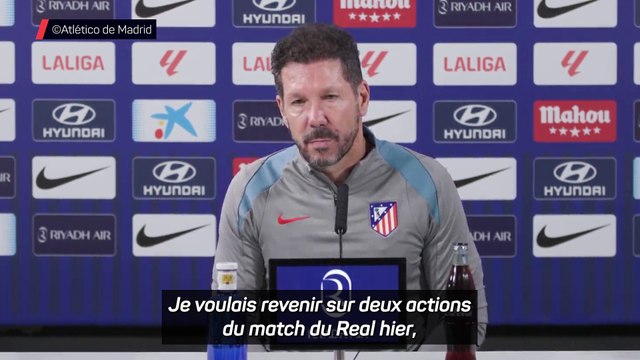 Simeone interrogé sur la non-expulsion de Vinicius et Endrick