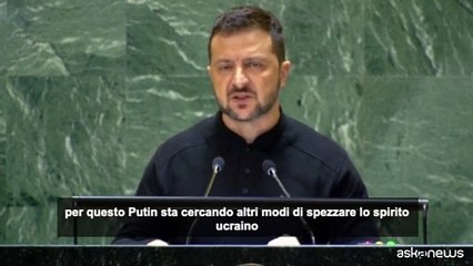 Download Video: Zelensky all'Onu: Putin non riesce a batterci e vuole lasciarci al gelo