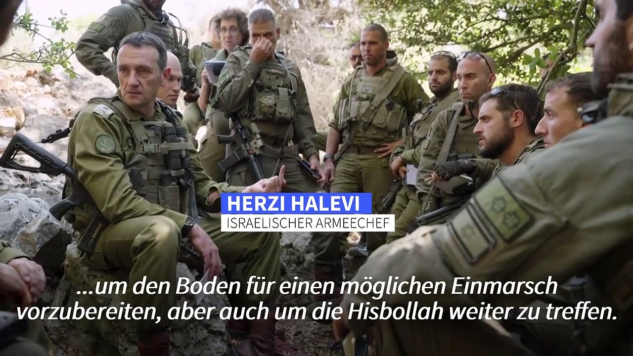 Israels Armeechef stellt Soldaten auf Bodenoffensive im Libanon ein