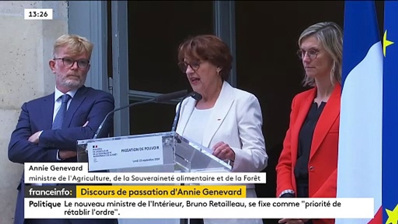 La nouvelle ministre de l'Agriculture Annie Genevard a promis "de premiers résultats" tangibles dès les semaines à venir aux agriculteurs, confrontés à une multitude de crises