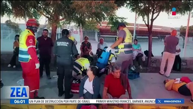 Policía atropella a seis adultos mayores luego de quedarse dormido