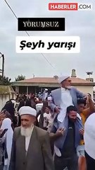 İzleyenleri şaşkına çeviren görüntüler! Omuzlarında taşıyarak yarıştılar