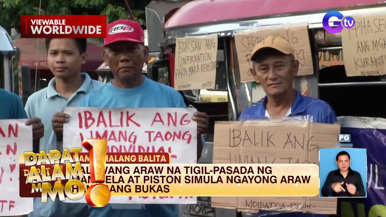 Tigil-pasada ng ilang transport group, nagsimula na ngayong araw | Dapat Alam Mo!