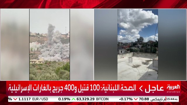 صور متداولة لقصف إسرائيلي على عدد من مناطق جنوب لبنان ضمن حملة تصعيد بلغت أكثر من 300 غارة #إسرائيل #لبنان #قناة_العربية