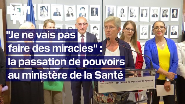 Ministère de la Santé: la passation de pouvoirs entre Catherine Vautrin et Geneviève Darrieussecq en intégralité