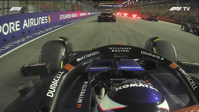 Colapinto hace un divebomb en la larga del Gran Premio de Singapur 2024