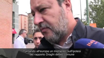 Ue, Salvini: "Sono contrario al debito comune proposto da Draghi"