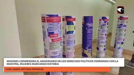 Misiones conmemora el aniversario de los derechos políticos femeninos con la muestra, Mujeres Marcando Historia