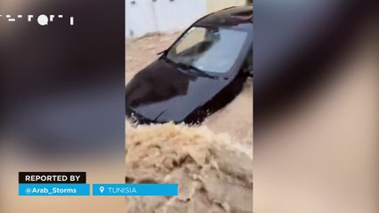 Torrential rains cause severe flooding in Tunisia