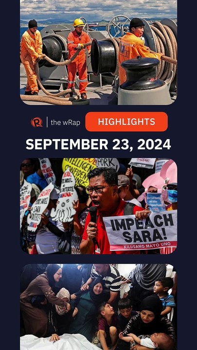 Today's headlines: Magna Carta for Seafarers, Sara Duterte, Israel & Palestine | The wRap | September 23, 2024