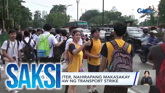 Ilang commuter, nahirapang makasakay sa unang araw ng transport strike | Saksi