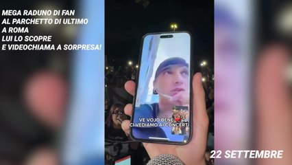 Ultimo e il parchetto a San Basilio: al maxi raduno del 22 settembre arriva la videochiamata del cantante da New York