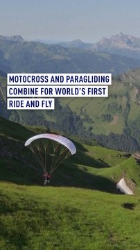 Motocross and paragliding combine for world's first Ride and Fly Motorcross