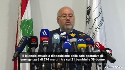 Il Libano denuncia 274 morti e circa 5000 feriti per attacchi Israele