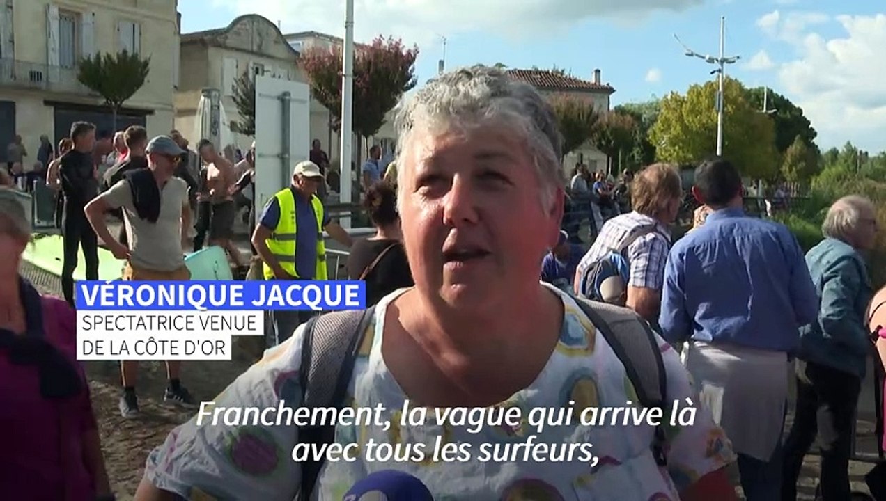Gironde: sur la Dordogne, la vague du mascaret attire de plus en plus de monde