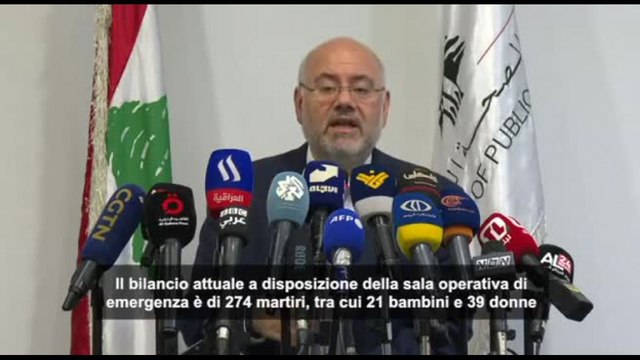 Il Libano denuncia 274 morti e circa 5000 feriti per attacchi Israele